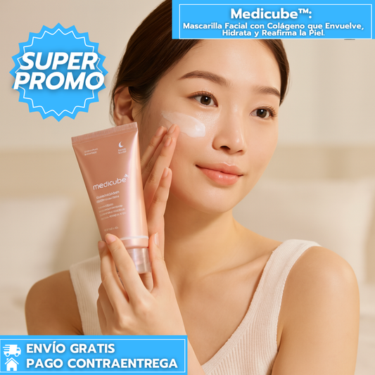 Medicube™: Mascarilla Facial con Colágeno que Envuelve, Hidrata y Reafirma la Piel