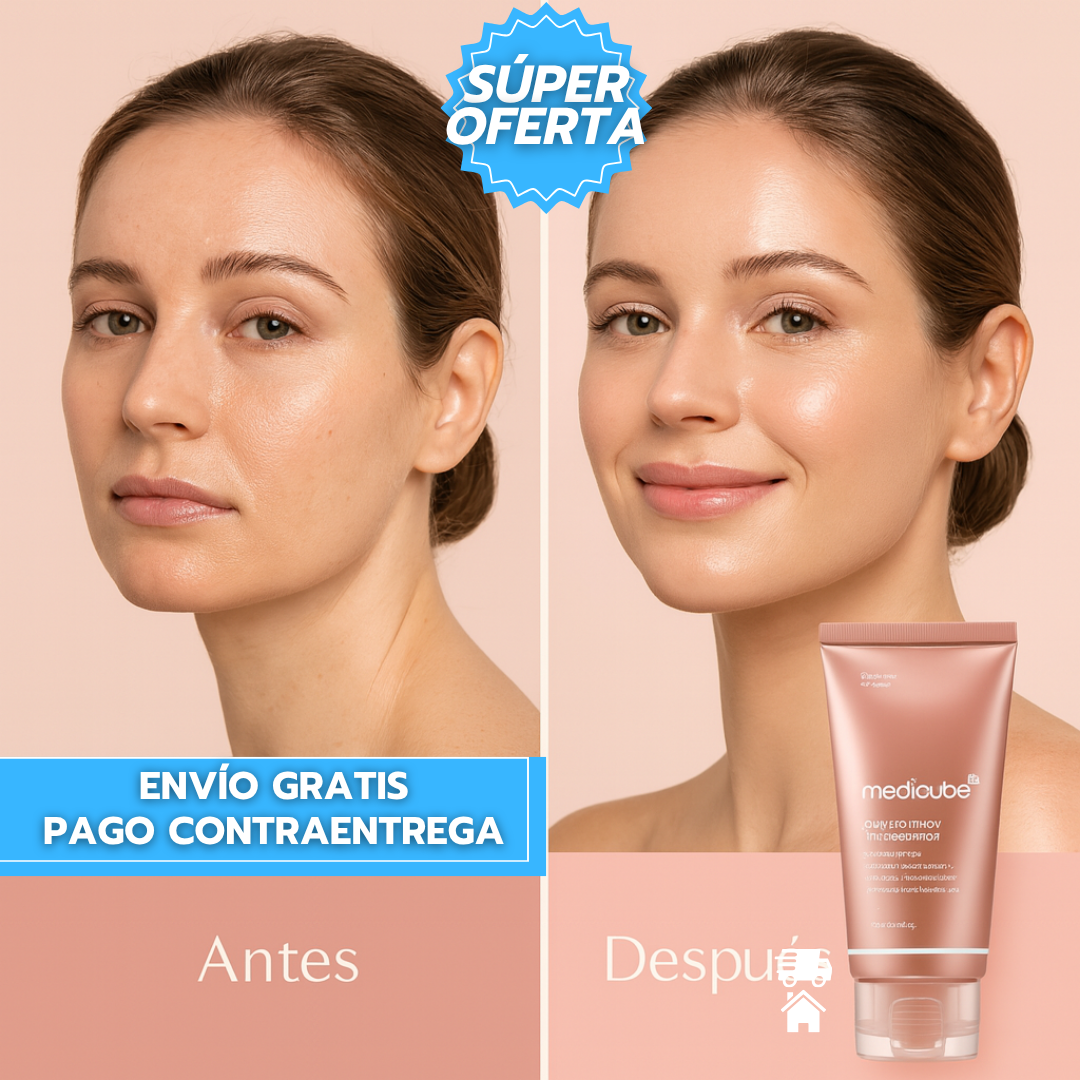 Medicube™: Mascarilla Facial con Colágeno que Envuelve, Hidrata y Reafirma la Piel