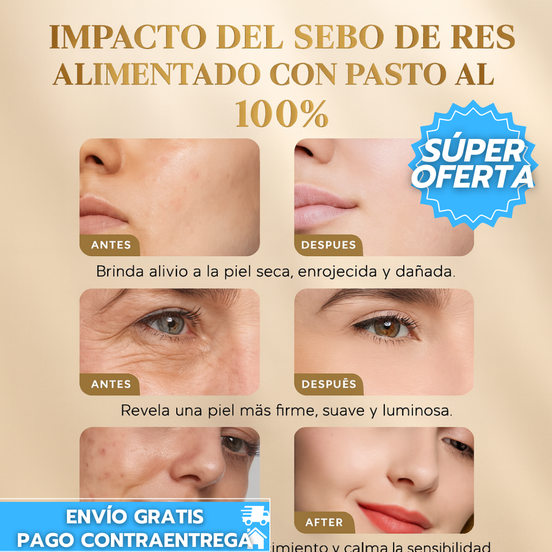 LOPEIE™ ORIGINAL: Sebo de Res Natural que Hidrata, Repara y Alivia Todo Tipo de Piel