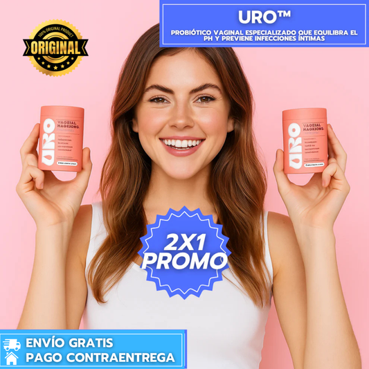 Oferta Especial 2X1 URO™ ORIGINAL: Probiótico Vaginal Especializado que Equilibra el pH y Previene Infecciones Íntimas